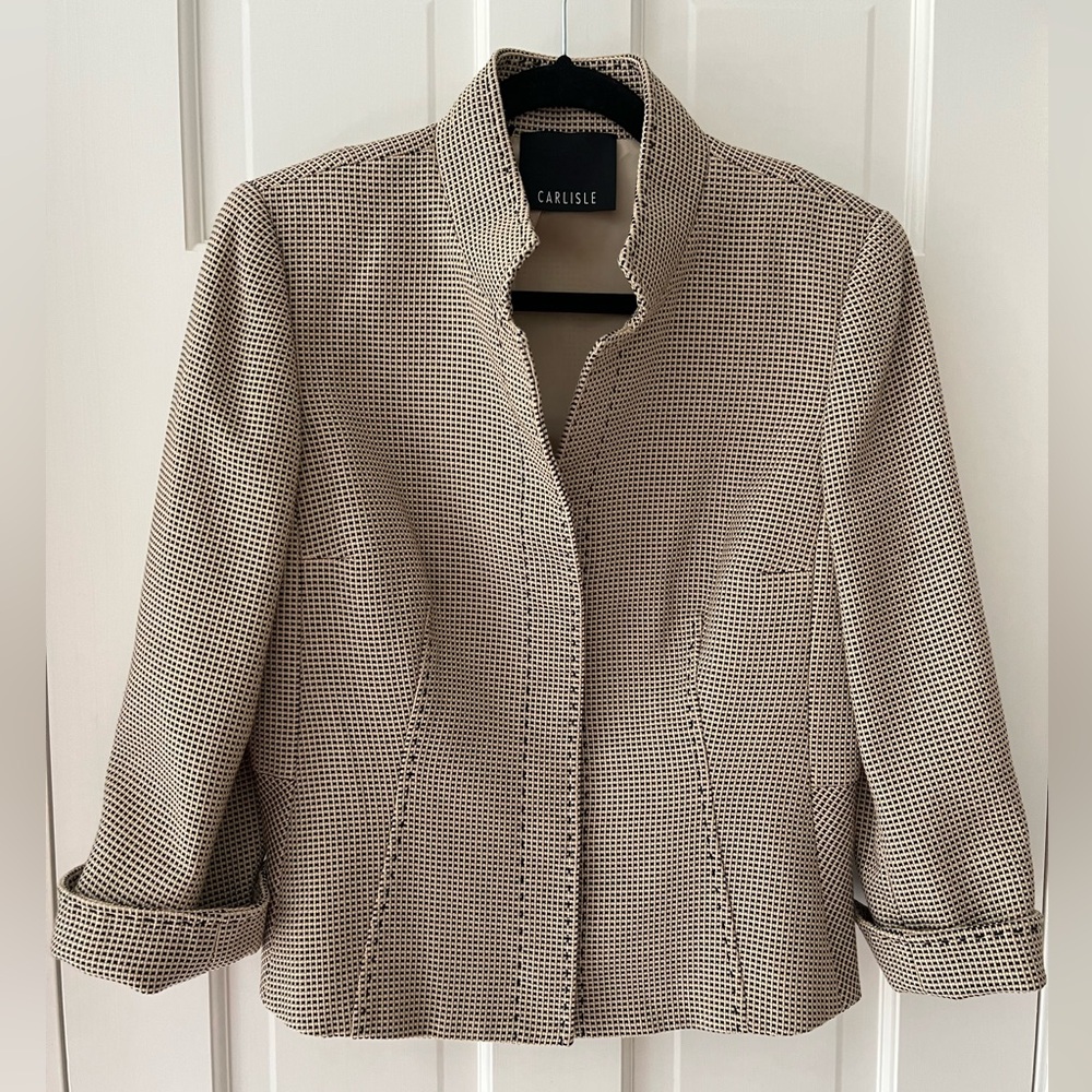 Carlisle Women's Black and Cream Blazer